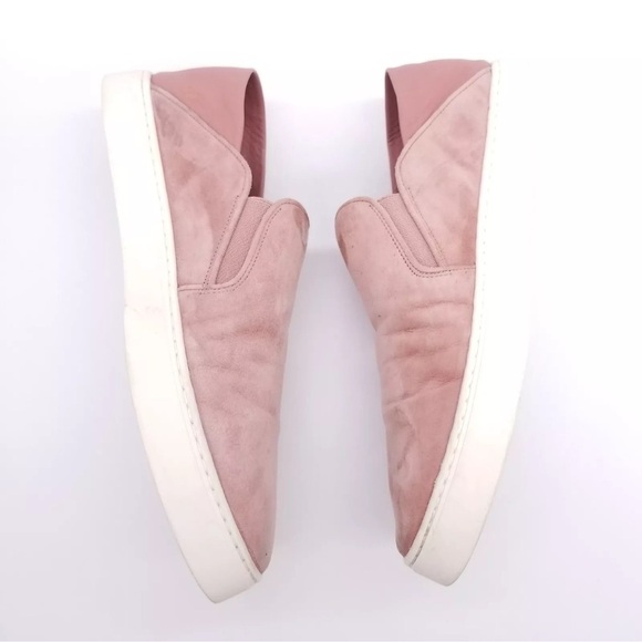 Vince Pink Suede Slip-On Sneakers - Picture 9 of 11